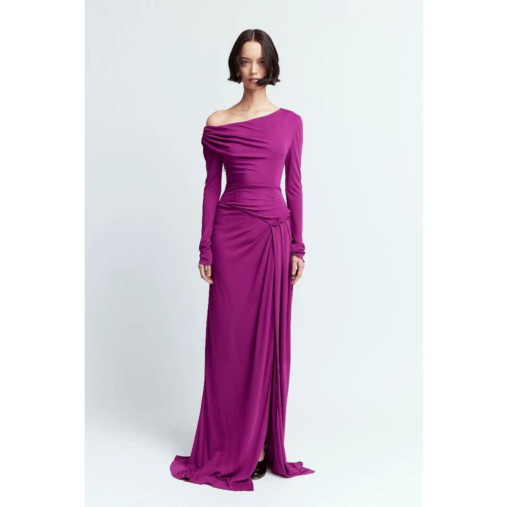 16ARLINGTON Polyta Gown in Jersey in Fucsia UK 8 / US 4 $1070